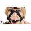 Avalon - TRAPPED - Hodeharness i lær med gag Avalon - TRAPPED - Hodeharness i lær med gag