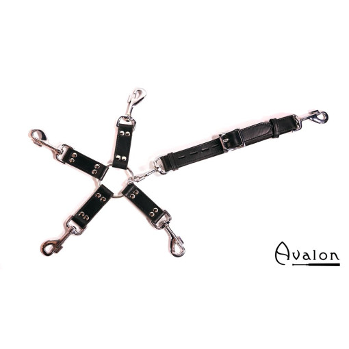 Avalon - SACRED - Hog-tie-sett med 5 deler - Sort Avalon - SACRED - Hog-tie-sett med 5 deler - Sort