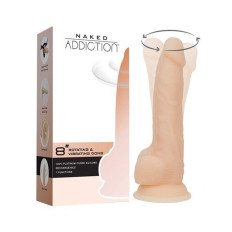Naked Addiction - Roterende og Vibrerende Dildo 8"