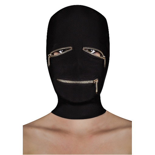 Ouch! Extreme zipper mask - maske med glidelås sort