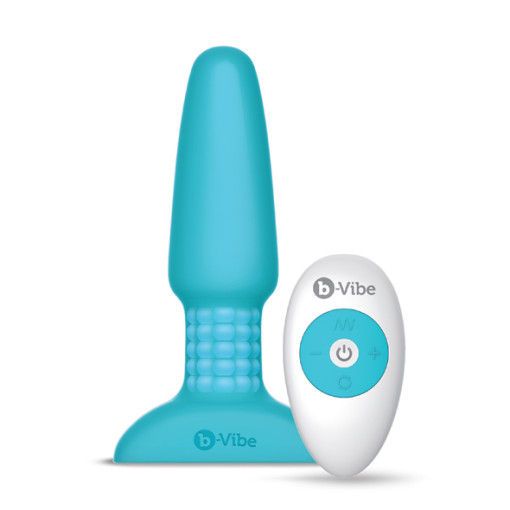 B-VIBE - Rimming 2 - Buttplug med Vibrering og Fjernkontroll Blå B-VIBE - Rimming 2 - Buttplug med Vibrering og Fjernkontroll Blå