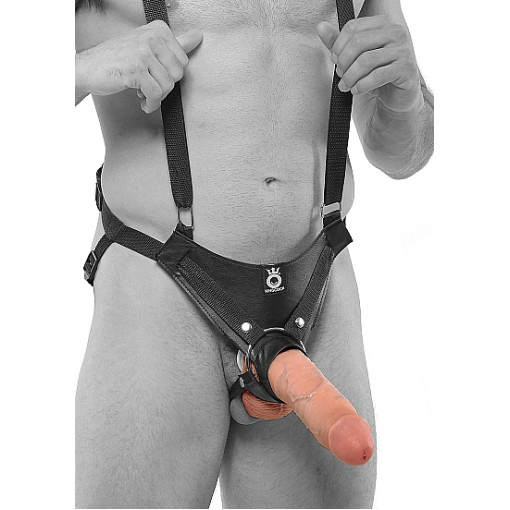 King Cock - Lederhosen hul strap-on - Lys Hudfarge King Cock - Lederhosen hul strap-on - Lys Hudfarge