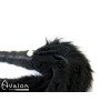 Avalon - GRIFFIN - Flogger med Lær og Pels, Svart Avalon - GRIFFIN - Flogger med Lær og Pels, Svart
