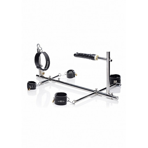 Imprisoned Metal Stockade with Dildo - Bondagemøbel Imprisoned Metal Stockade with Dildo - Bondagemøbel