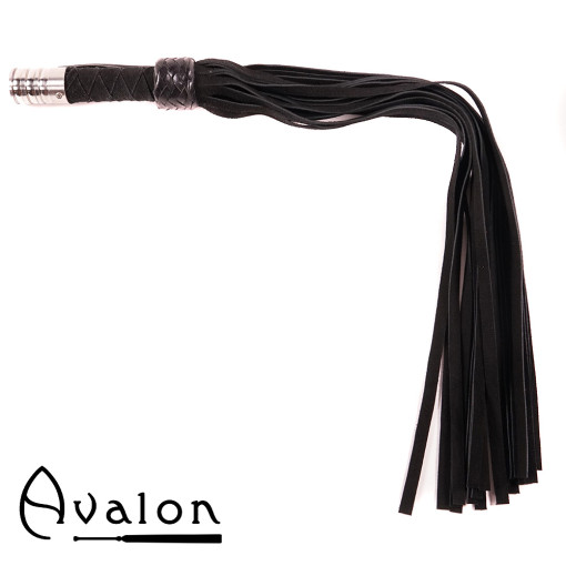 Avalon - ARRAN - Svart Lærflogger med Metall på Håndtaket Avalon - ARRAN - Svart Lærflogger med Metall på Håndtaket