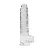 Realrock – Crystal Clear – Realistisk Dildo med Pung – Transparent - 23 cm