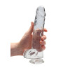 Realrock – Crystal Clear – Realistisk Dildo med Pung – Transparent - 23 cm
