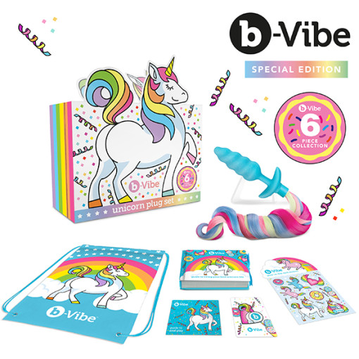 B-Vibe - Unicorn Plug Set - 6 Piece Collection B-Vibe - Unicorn Plug Set - 6 Piece Collection