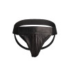 Ouch! Striped Front Zip Jock - Jockstrap - Bonded Leather - Sort Ouch! Striped Front Zip Jock - Jockstrap - Bonded Leather - Sort