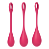 Satisfyer - Yoni Power 1 - Vaginakule Sett - Rød 