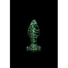 Ouch! Glass Buttplug - Glow in the Dark - Medium