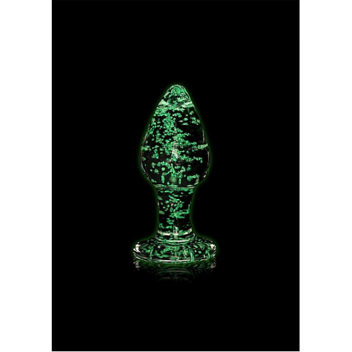 Ouch! Glass Buttplug - Glow in the Dark - Large Ouch! Glass Buttplug - Glow in the Dark - Large