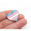 Pride pin - Trans Flag Heart Pin - 1stk