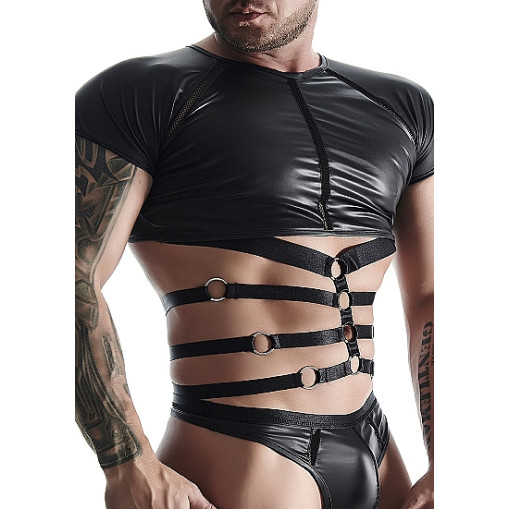 Regnes Fetish Planet - Wetlook Harness Skjorte for Han Regnes Fetish Planet - Wetlook Harness Skjorte for Han