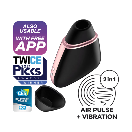 Satisfyer - Love Triangle - Reisevennlig Trykkbølgevibrator - Sort Satisfyer - Love Triangle - Reisevennlig Trykkbølgevibrator - Sort