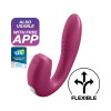 Satisfyer - Sunray - Trykkbølgevibrator med APP - Berry Rød