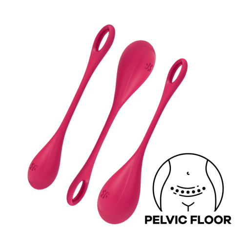 Satisfyer - Yoni Power 1 - Vaginakule Sett - Rød 
