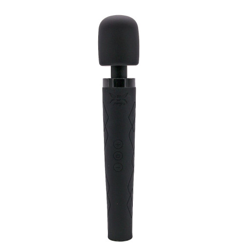 Pixey - Deluxe Black Velvet - Oppladbar Massasjestav - Medium