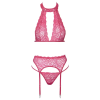 Cottelli Lingerie - Undertøysett med overdel og hofteholder - Rosa Cottelli Lingerie - Undertøysett med overdel og hofteholder - Rosa