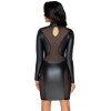 Cottelli Collection - Tettsittende Wetlook Minikjole med ermer Cottelli Collection - Tettsittende Wetlook Minikjole med ermer