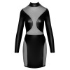 Cottelli Collection - Tettsittende Wetlook Minikjole med ermer Cottelli Collection - Tettsittende Wetlook Minikjole med ermer