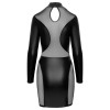 Cottelli Collection - Tettsittende Wetlook Minikjole med ermer Cottelli Collection - Tettsittende Wetlook Minikjole med ermer