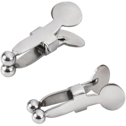 BQS - Brystklyper med kuler - Sølv BQS - Brystklyper med kuler - Sølv