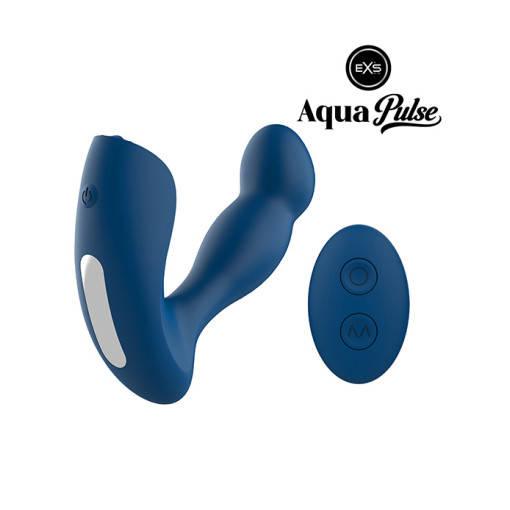 EXS -  AquaPulse Triton Pro – Prostatavibrator med fjernkontroll – Blå