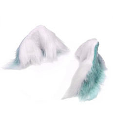 BQS - Ører - Blå og hvit 