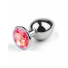 BQS - Buttplugg i metall med tofarget krystall - Oransje/Rosa BQS - Buttplugg i metall med tofarget krystall - Oransje/Rosa