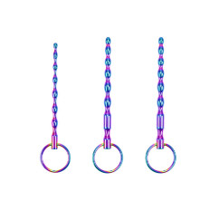 BQS - Penispluggsett 3 pk - Regnbue