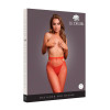 Le Desir - Cut-out Nettingstrømper - Rød med gulldetaljer - One Size Le Desir - Cut-out Nettingstrømper - Rød med gulldetaljer - One Size