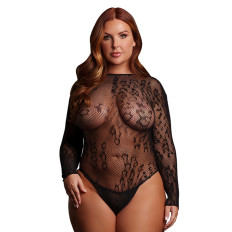 Le Désir – Leopardmønstret body med åpent skritt - Queen Size