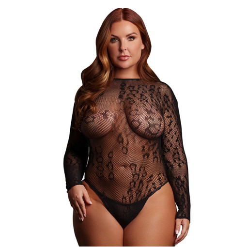 Le Désir – Leopardmønstret body med åpent skritt - Queen Size Le Désir – Leopardmønstret body med åpent skritt - Queen Size
