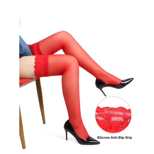 Gnist Undertøy - Klassiske Hold-up strømper - Rød