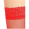 Gnist - Nettingstrømper med Blondekant - Rød