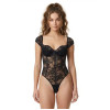 Gnist Undertøy - Blondebody med Korte Ermer – Sort