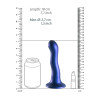 OUCH! - Ultra Soft Silicone - Dildo med sugekopp - 17 cm - Blå