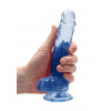 Realrock – Crystal Clear – Realistisk Dildo med Pung – Blå - 17 cm Realrock – Crystal Clear – Realistisk Dildo med Pung – Blå - 17 cm