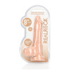 Realrock - Dildo med pung - 8inch/21,8 cm - Lys hudfarge