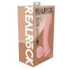 Realrock - Dual Density Vibrator Dildo with Weighted Balls - 8"/20,3 cm - Beige