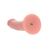 Realrock - Dual Density Vibrator Dildo med Sugekopp - 6"/15,5cm - Beige