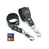 Red Leather - Lær Suspension Cuffs med Antipanikklås