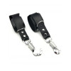 Red Leather - Lær Suspension Cuffs med Antipanikklås