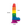 Love Toy - Prider - Pride Dildo med Pung og Sugekopp Love Toy - Prider - Pride Dildo med Pung og Sugekopp