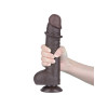 LoveToy – 9.5" Sliding Skin Dildo – Mørk Hudfarge
