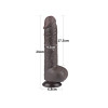 LoveToy – 9.5" Sliding Skin Dildo – Mørk Hudfarge
