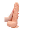 RealRock - Dildo med pung - 10" / 27 cm - Lys hudfarge RealRock - Dildo med pung - 10" / 27 cm - Lys hudfarge