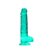 Realrock – Crystal Clear – Dildo med pung og sugekopp – Grønn - 21 cm Realrock – Crystal Clear – Dildo med pung og sugekopp – Grønn - 21 cm