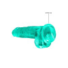 Realrock – Crystal Clear – Dildo med pung og sugekopp – Grønn - 21 cm Realrock – Crystal Clear – Dildo med pung og sugekopp – Grønn - 21 cm